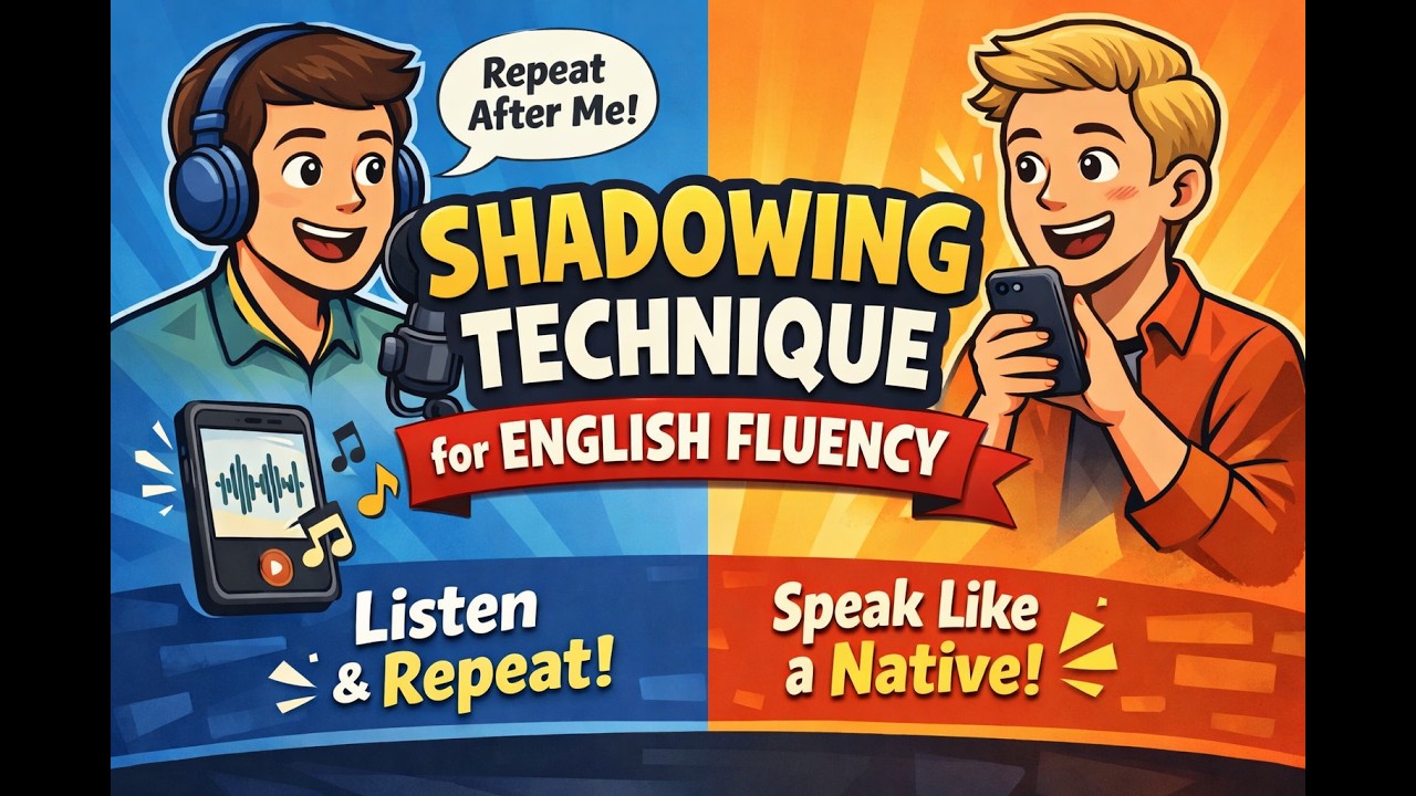 Shadowing Technique for English Fluency   Easy English Podcast