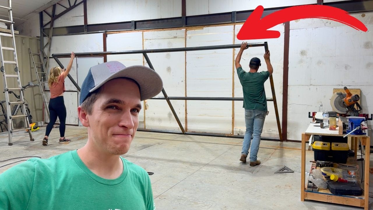 Turning Raw Steel Into a Hangar style door! How to build a hangar door (Part 1)