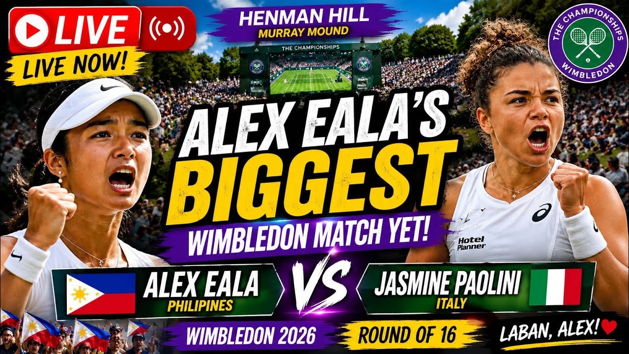 🔴 LIVE NOW: Alex Eala&rsquo;s Biggest Wimbledon Match Yet! 🇵🇭 vs Jasmine Paolini | Henman Hil