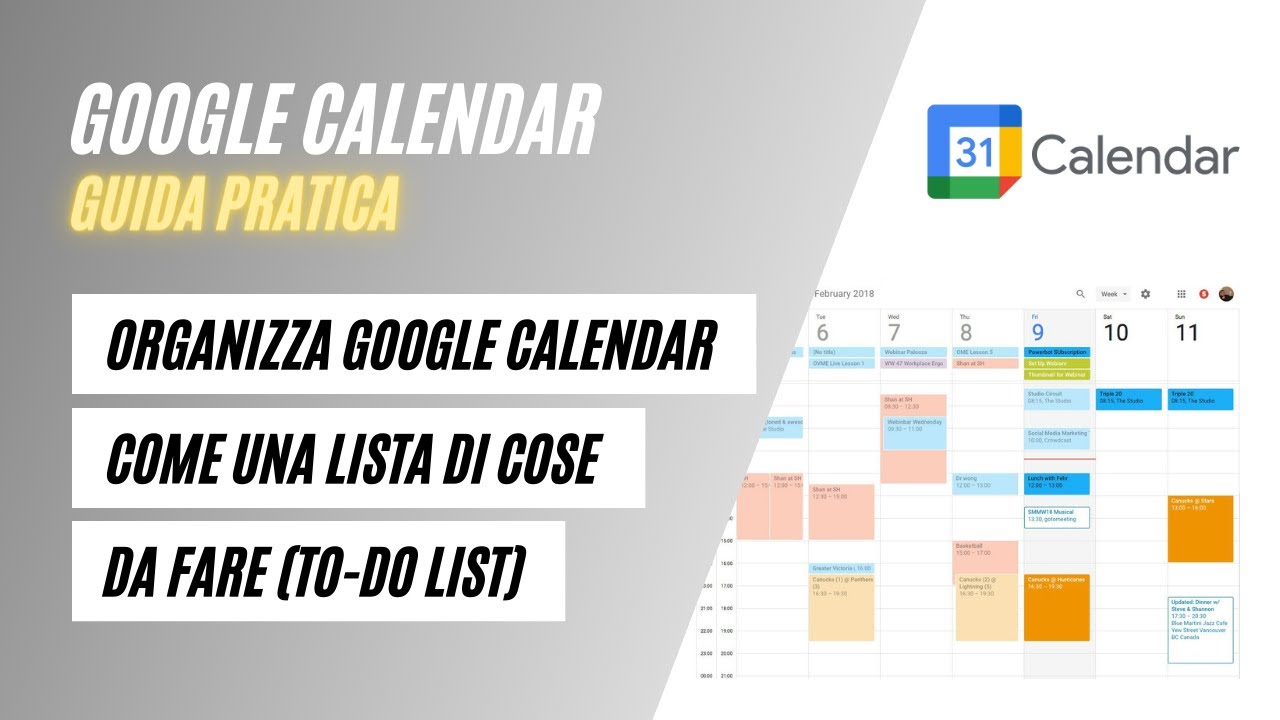 Come Organizzare il tuo Google Calendar come una Lista di Cose da Fare con Eventi, Task e Promemoria