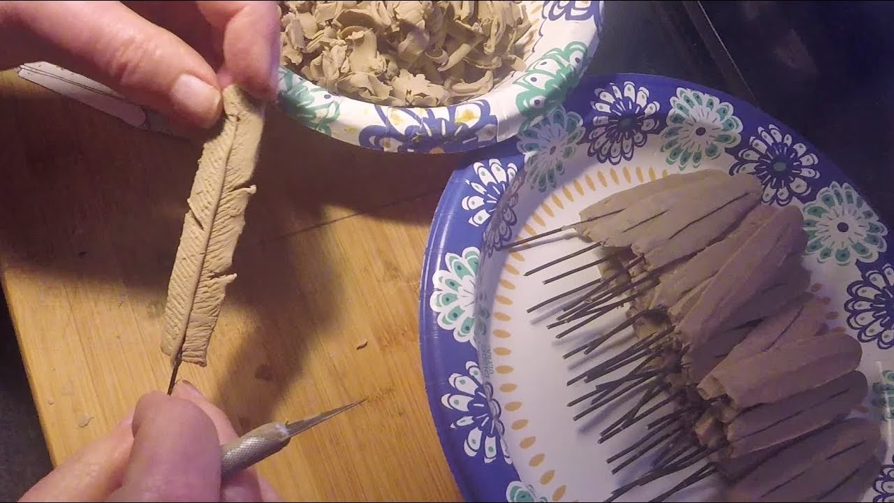 Second Day Creating the Eagle Feathers in Clay