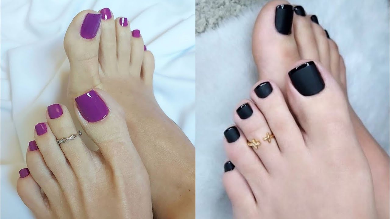 Minimalist bright and beautiful toe nail polish designs ideas collection for women to shine in 2023