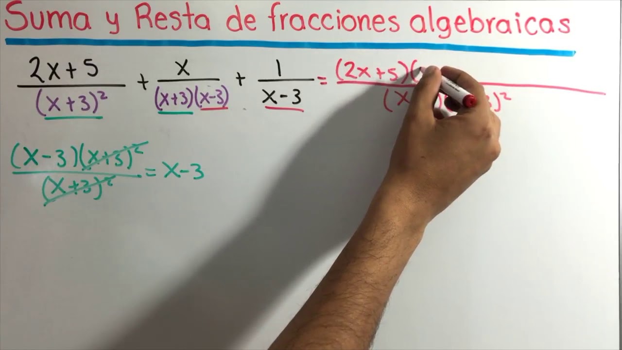 Suma y resta de fracciones algebraicas | Álgebra