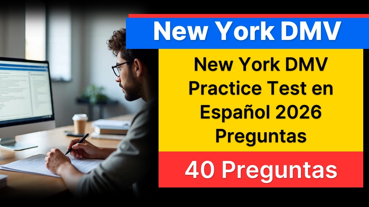 New York DMV Practice Test en Español 2026 | 40 Preguntas y Respuestas Reales
