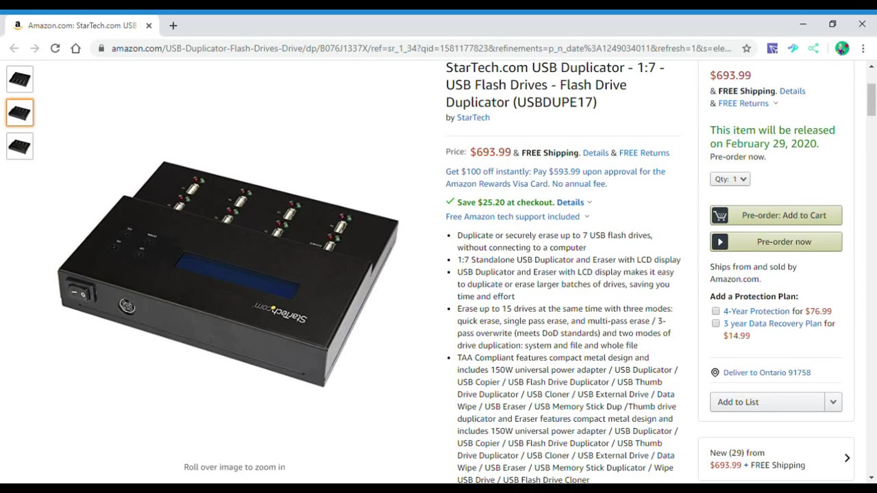 Coming 2/29/20: StarTech.com USB Duplicator 1:7