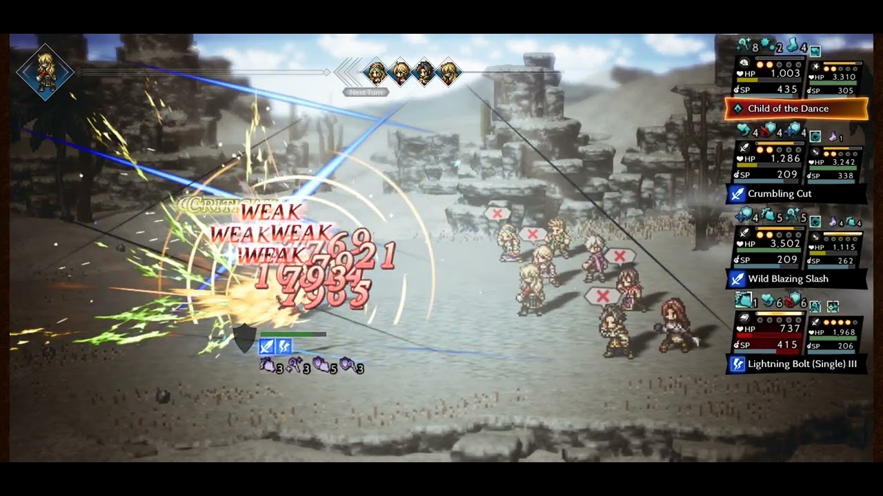 Octopath COTC F2P Defeating Sufrataljah level 100 NPC