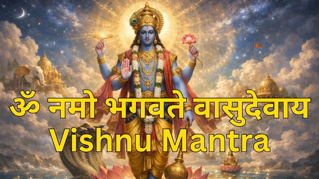 Om Namo Bhagavate Vasudevaya | Vishnu Mantra Jap | ॐ नमो भगवते वासुदेवाय