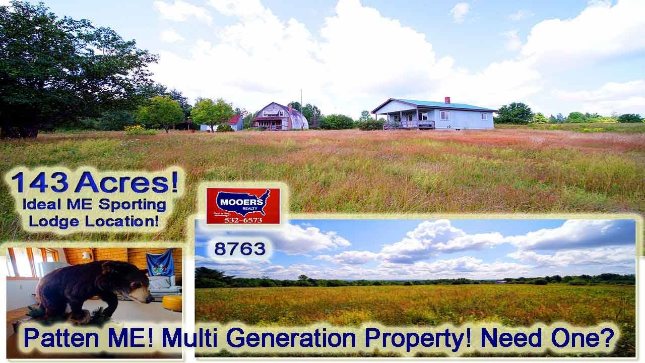 Maine Land For Sale | 143 Acres, Patten ME Homes With VIEW! MOOERS REALTY #8763