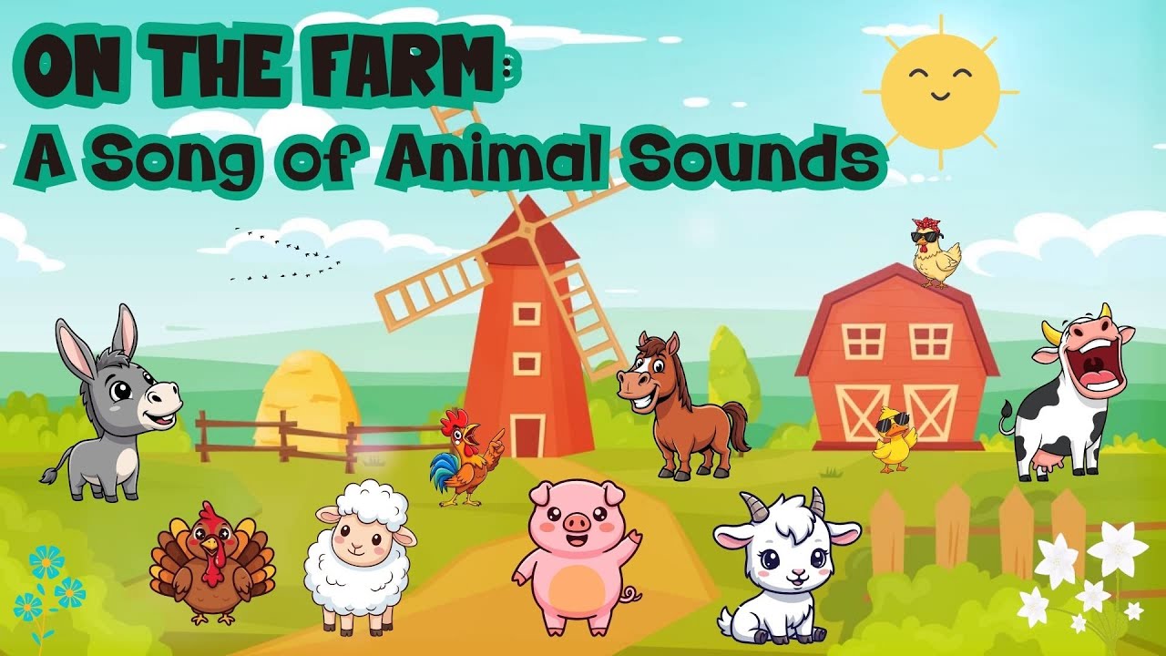 Farm Animal Sounds Song for Kids | Learn Moo, Oink, Baa & More!