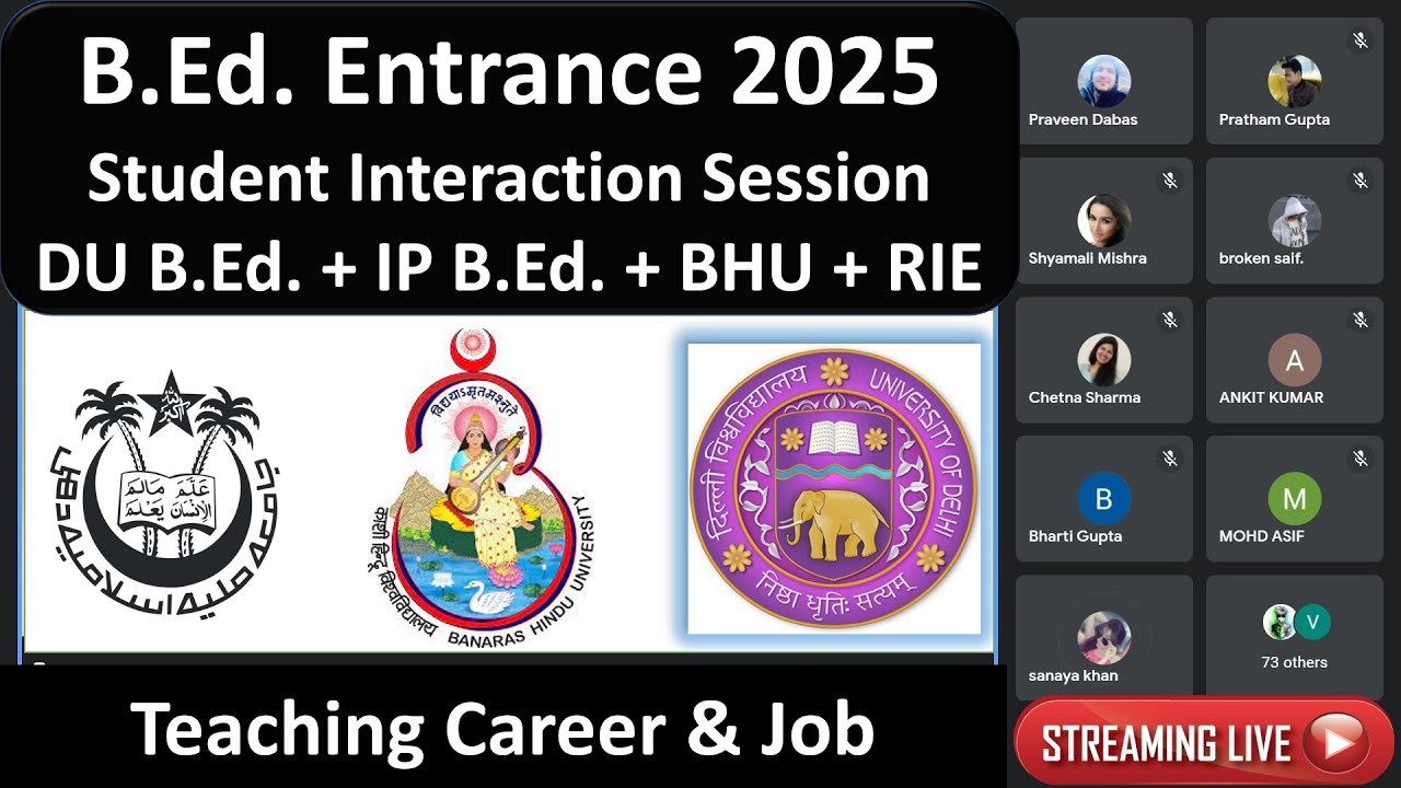 B.Ed. Admission Discussion || CUET BEd 2025-26 || IP University BEd Counselling