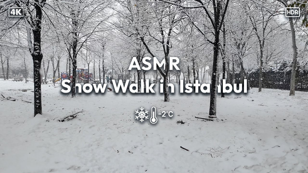 Snow Walk in Istanbul ❄️ | Crunchy Snow ASMR • Relaxing Walk (4K 60fps) 2026