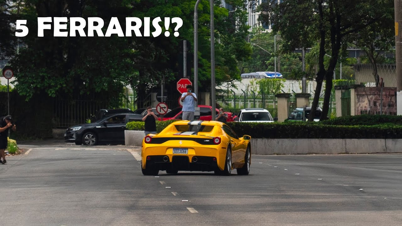 Vi 5 Ferraris em um posto de São Paulo… incluindo uma 458 Speciale Aperta