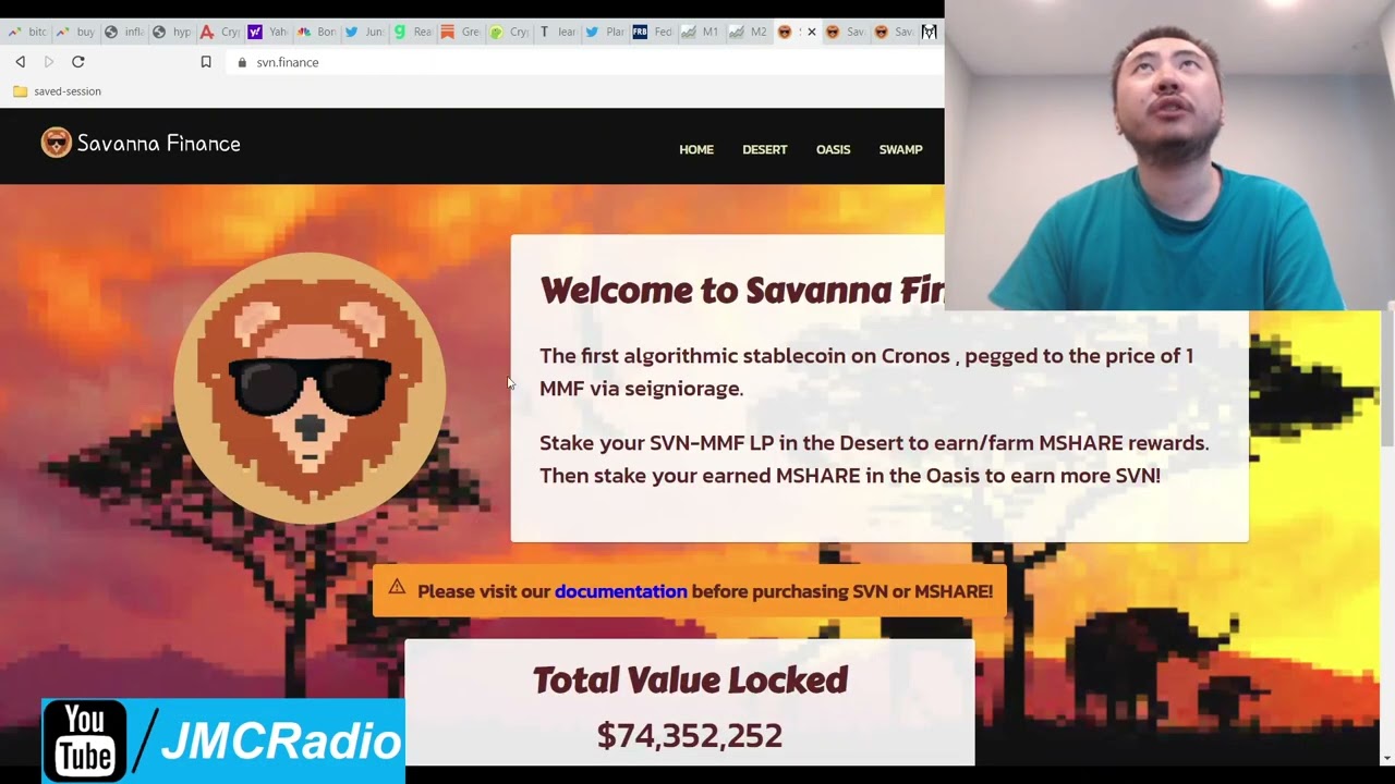 Savanna Finance SVN 1%-3% Daily Apr Cronos Tomb Fork 2omb 3omb - $72 Million TVL MMF Stable Safe Peg