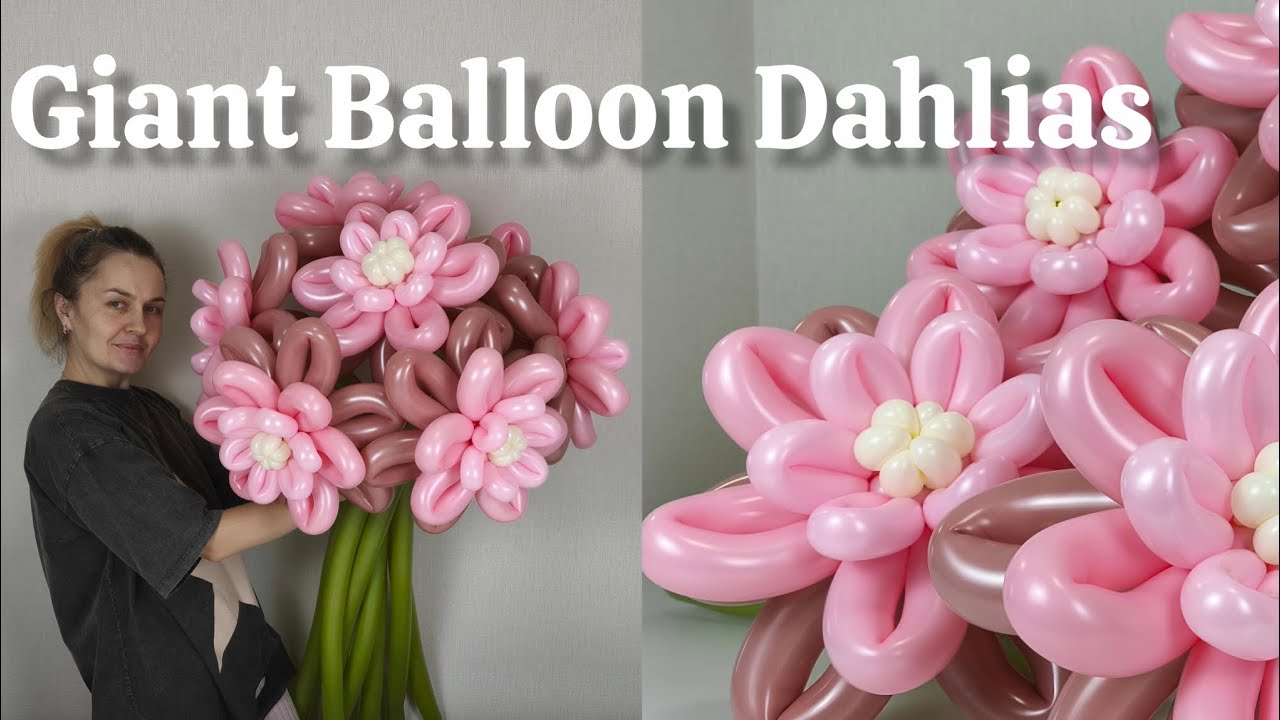 How to Make Giant Balloon Flowers💮 Dahlia Balloon Tutorial