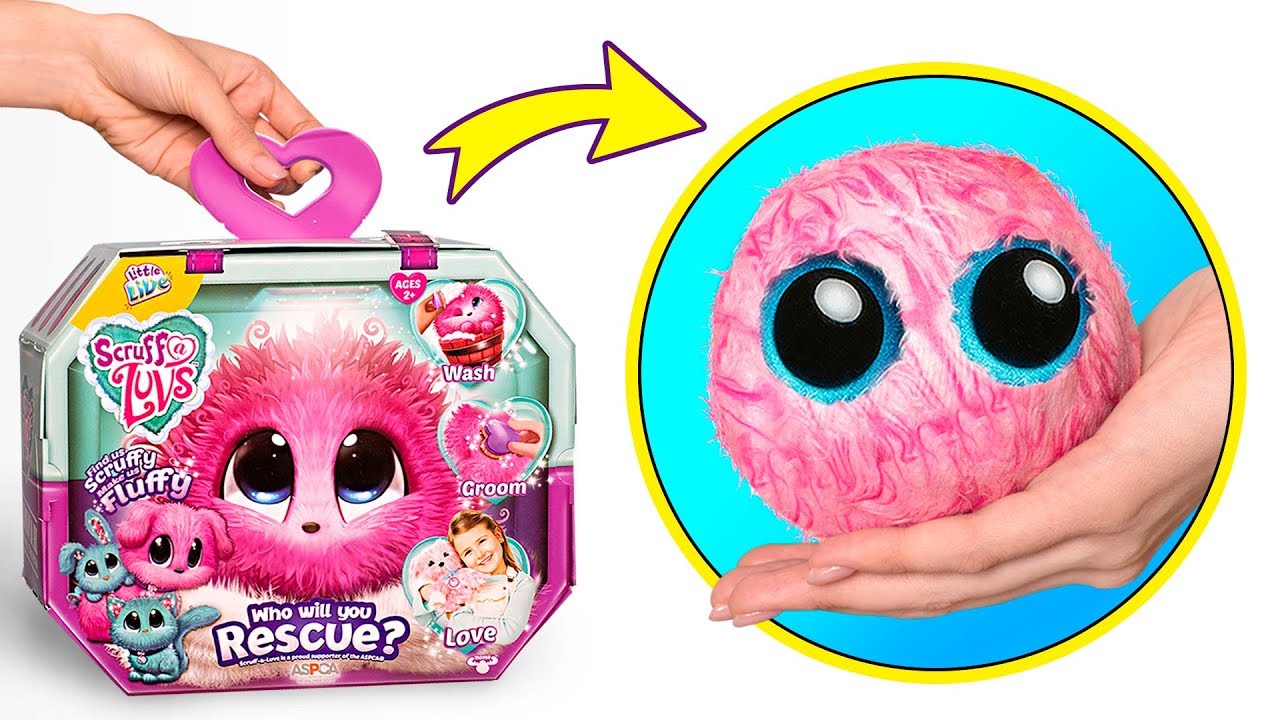 Wasche Und Enthülle Ein Entzückendes Plüschspielzeug Scruff-A-Luvs