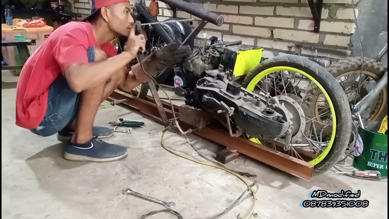 Tahap awal pembuatan rangka (frame) bmx cub matic