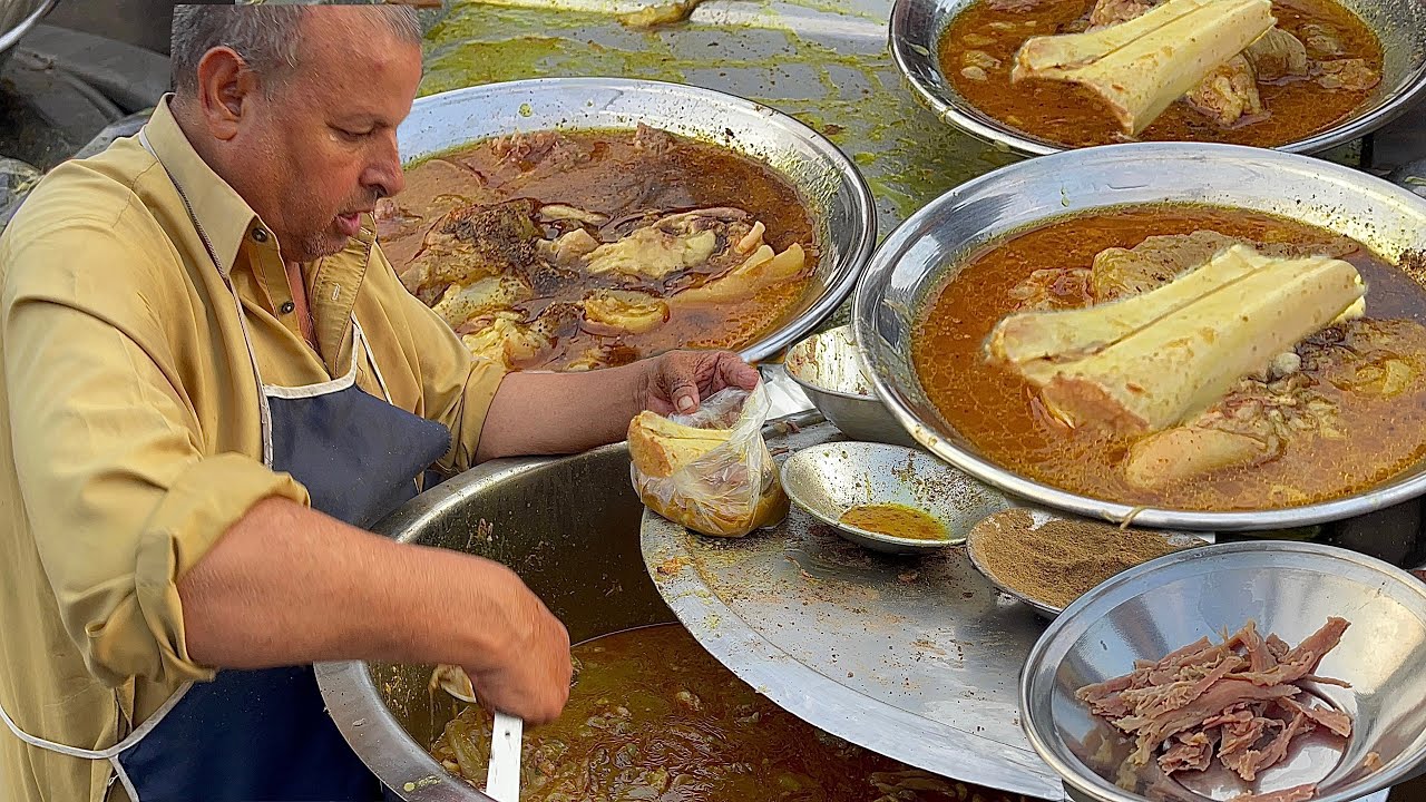 Subha Ka Nashta - Tariq Nalli Bong Paye | Siri Paye | Pakistan Street Food | Best Tasty Siri Paye