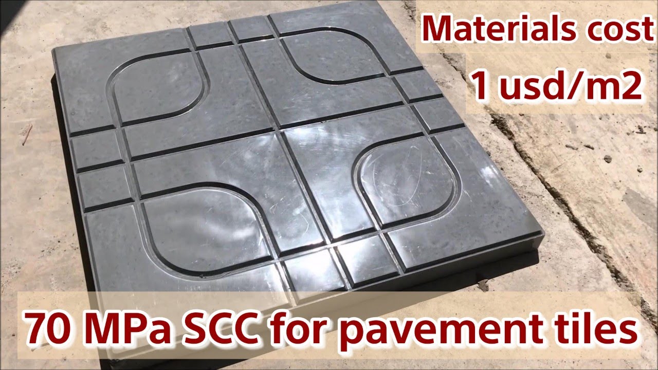 70 MPa SELF-COMPACTING CONCRETE FOR PAVEMENT TILES. SCC was made of stone wastes for just 1 usd/m2.