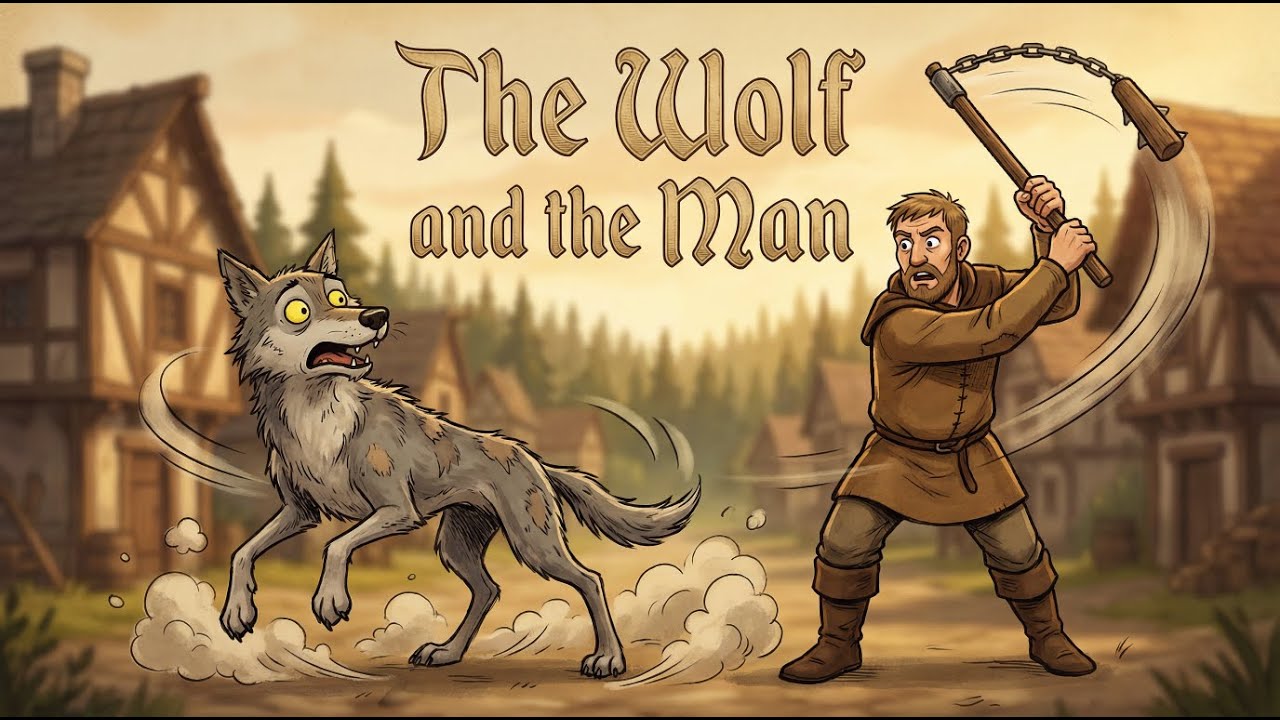 The Wolf and the Man 🐺 | Medieval Fairy Tale with a Moral | Grimm Brothers Inspired Bedtime Story