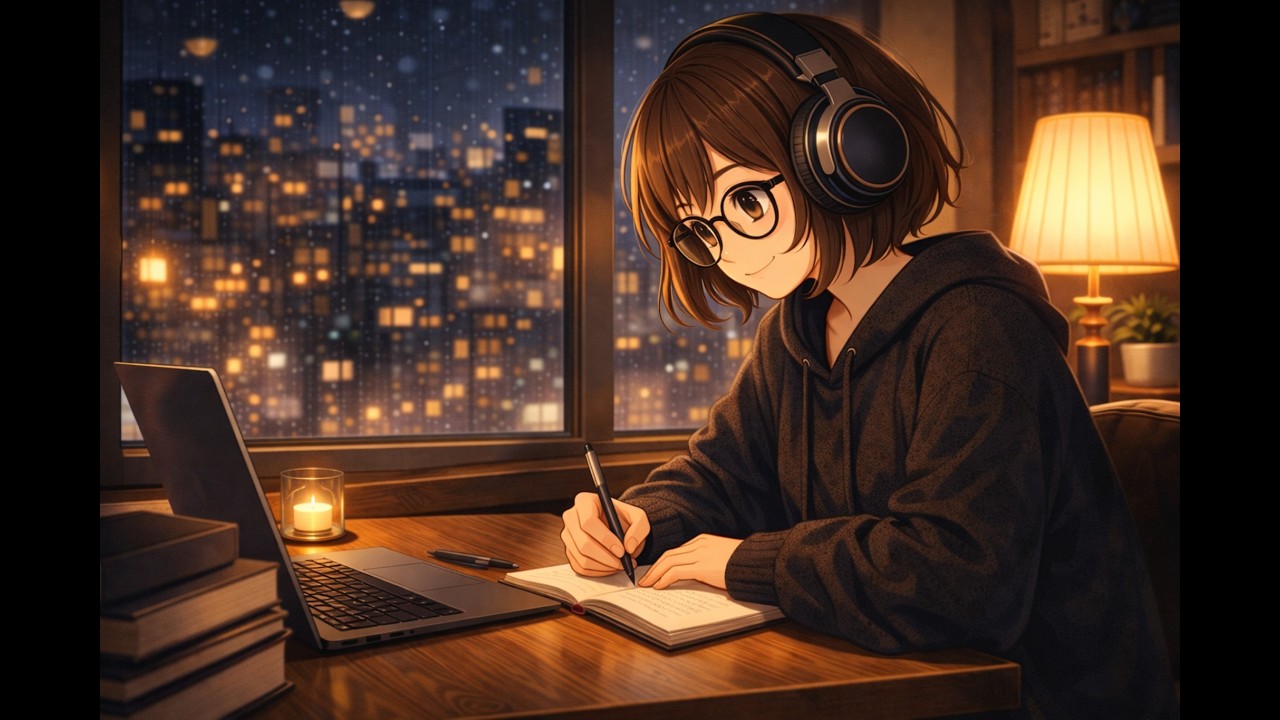 Analog Study Session ☕ with Rivia | 4 Hour Lofi Piano Beats for Coding & Focus