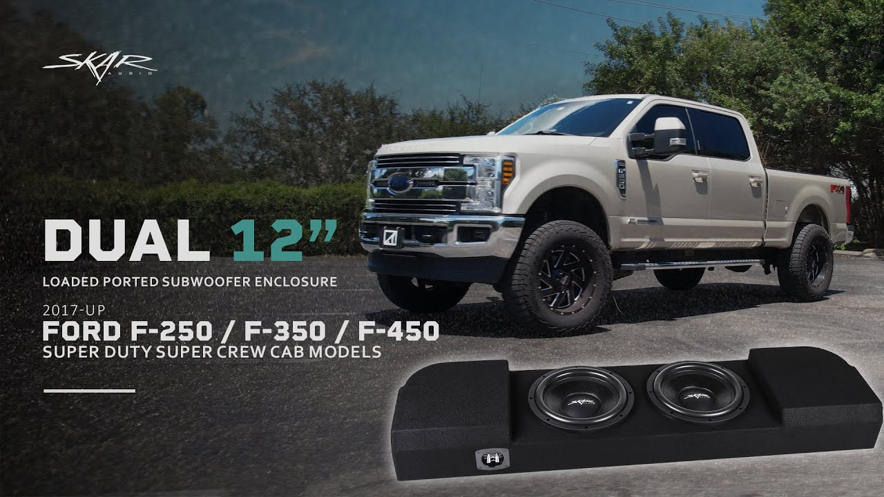 Skar Audio Dual 12" Ported Subwoofer Enclosure for 2017-UP Ford Super Duty Super Crew Cab Models