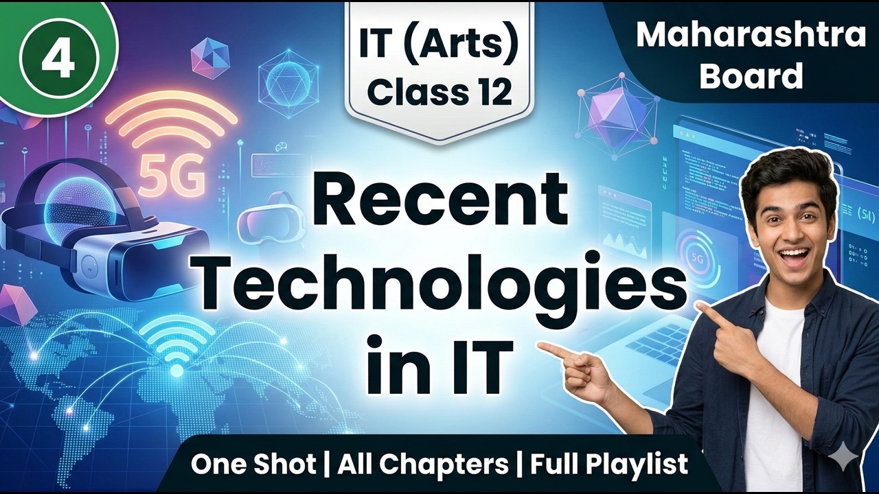 Recent Technologies in IT 3D Printing, AR & VR, 5G Ch 4 IT Arts Class 12 Maharashtra Board