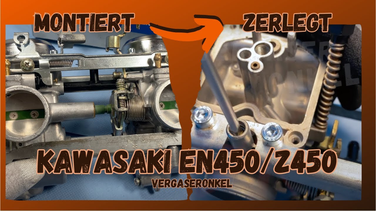 Vergaser Kawasaki EN450 / Z450 LTD zerlegen, Schritt für Schritt vom Vergaseronkel