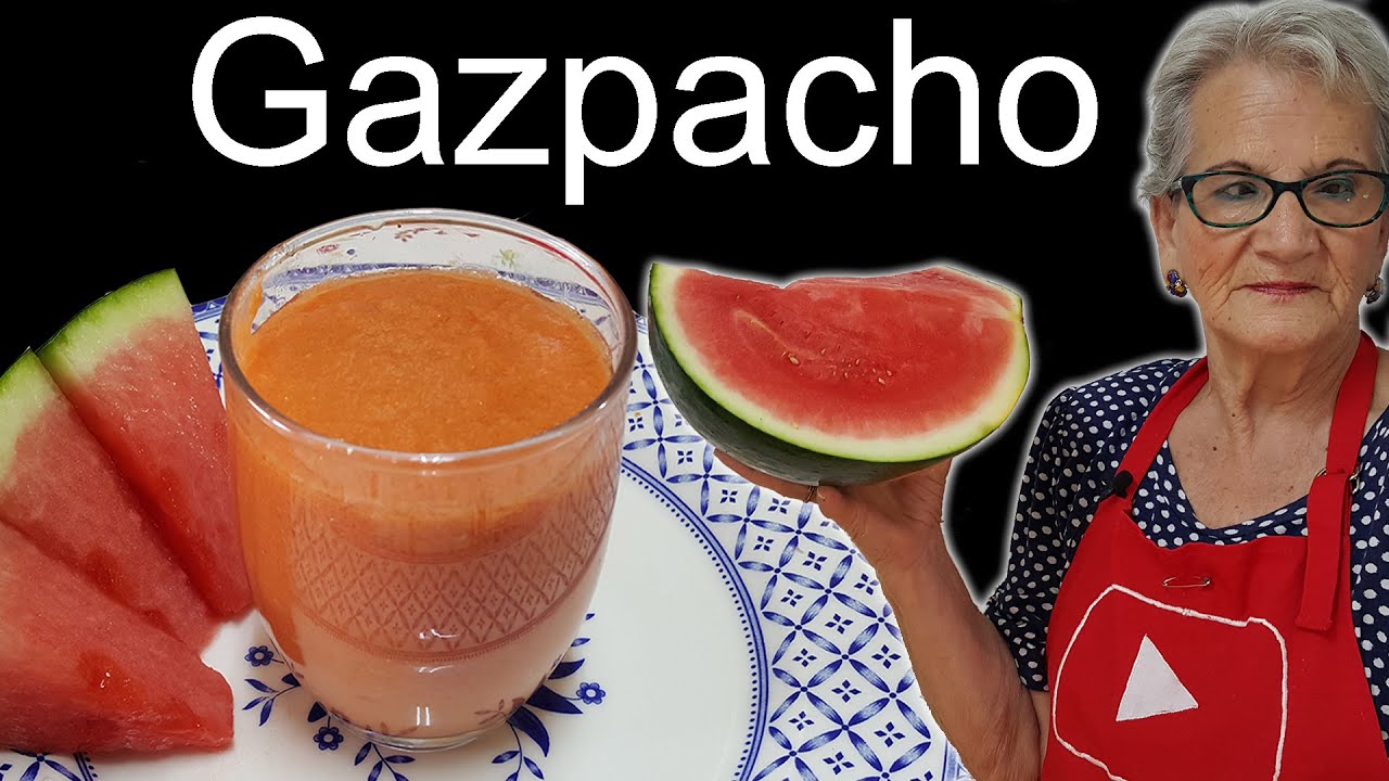 Gazpacho de Sandia 🍉🍅( Sopa de Sandia ) Listo en 5 minutos.