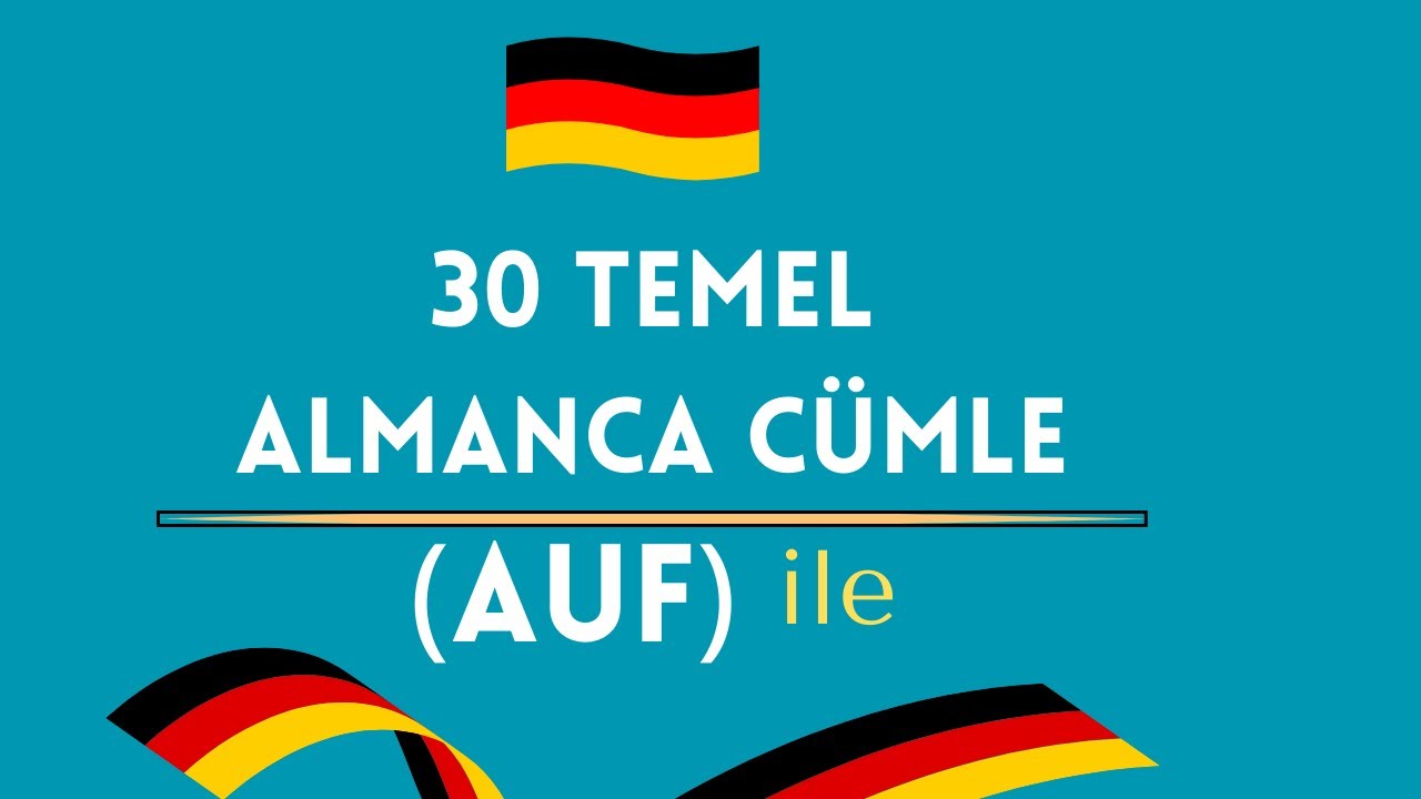 10 DAKIKADA ONLINE ALMANCA ÖĞREN /Auf ile Cümle Kurmak /Deutsch lernen/ Deutsch
