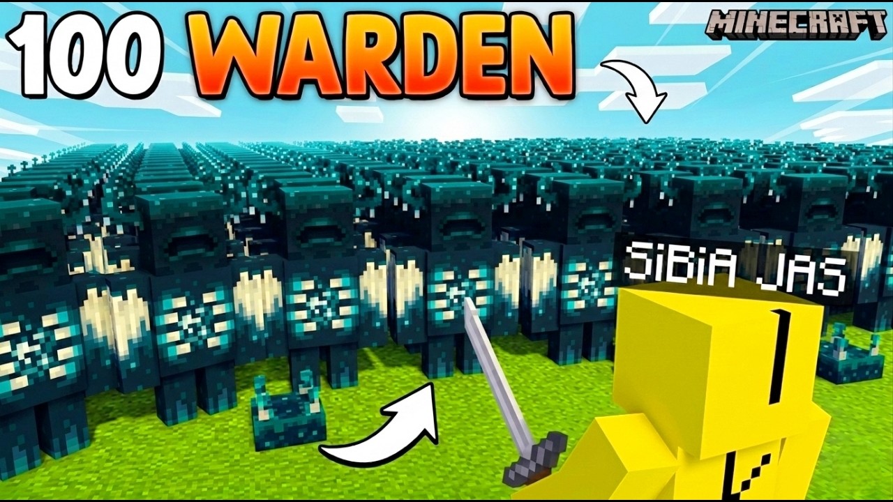 100 WARDENS vs ME in Minecraft