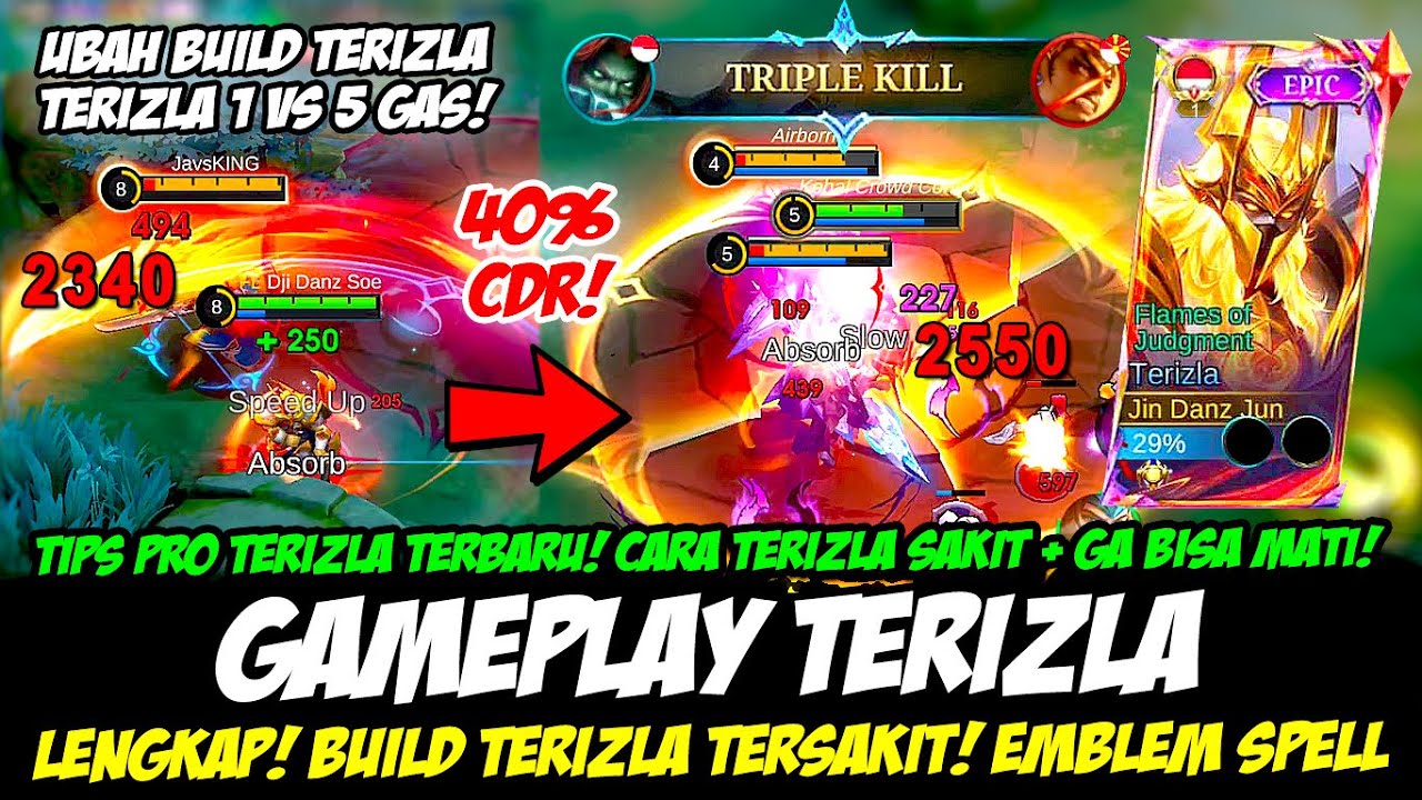 TIPS PRO TERIZLA TERBARU + CARA MAIN TERIZLA EXP❗BUILD TERIZLA TERSAKIT❗GAMEPLAY TERIZLA TOP GLOBAL