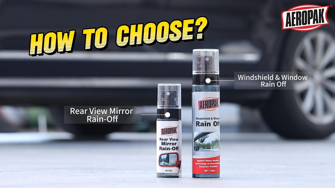 【Review】 AEROPAK Windshield Window Rain-Off VS. AEROPAK Rear View Mirror Rain-Off Comparison!