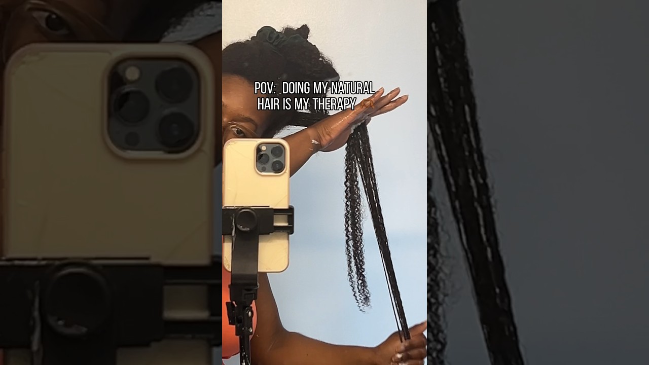 NATURAL HAIR CARE IS MY THERAPY 🫶🏾 #shorts #naturalhaircare #naturalhair #type4hair #4ahair