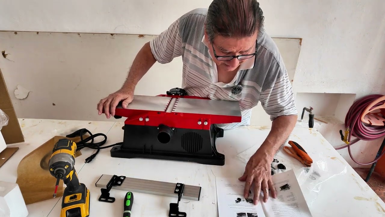 VEVOR Ensambladoras de mesa para carpinteria, de 6 pulgadas, cepilladora/Canteadora de mesa/UNBOXING