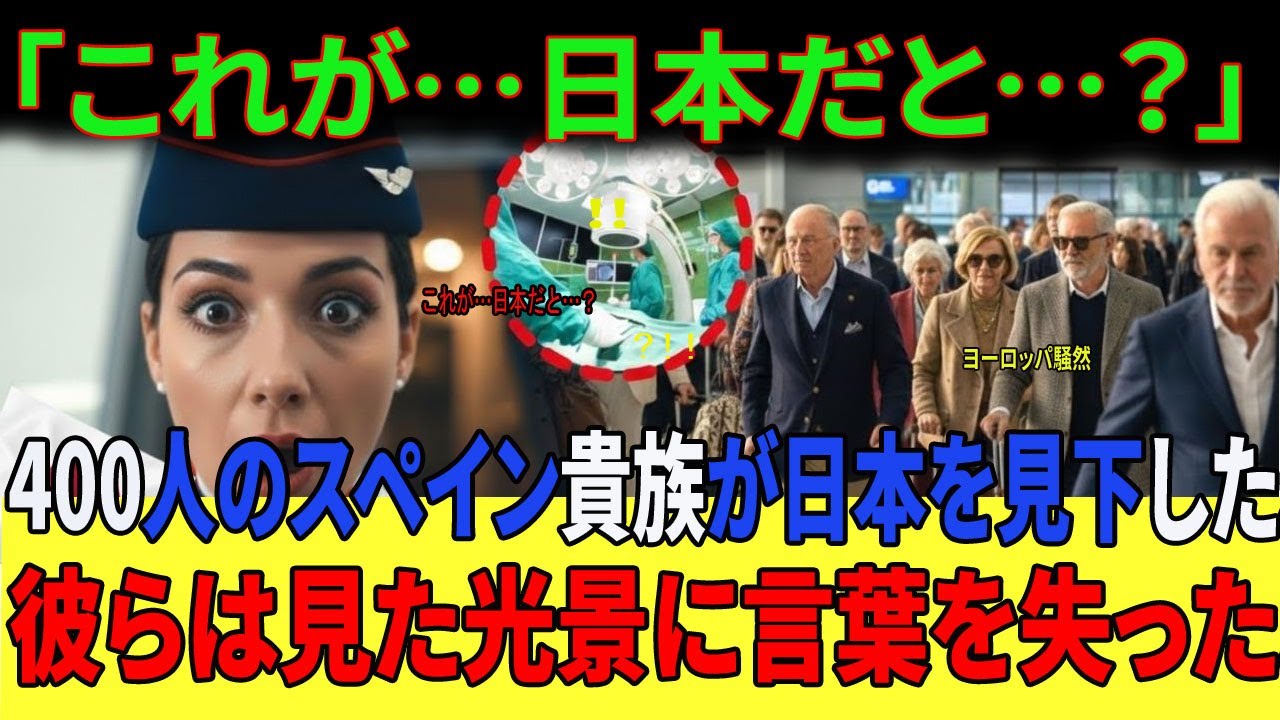 【海外の反応】「日本は時代遅れだろ？」と見下していたスペイン貴族400人。しかし緊急着陸した日本の空港で見た光景に絶句…「学ぶべきは我々だった」