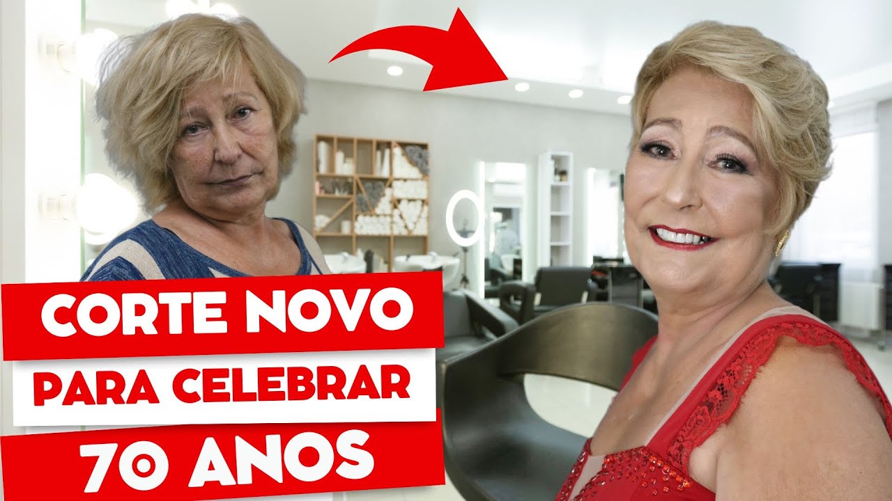 CORTE CURTO PARA MULHER DE 70 ANOS ✂️USANDO TESOURA, NAVALHA E DESFIADEIRA, FICOU LINDO!
