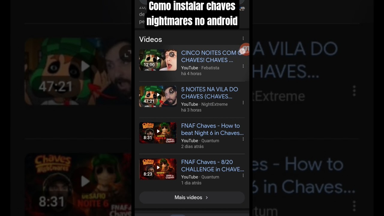 como baixar chaves nightmares no android 