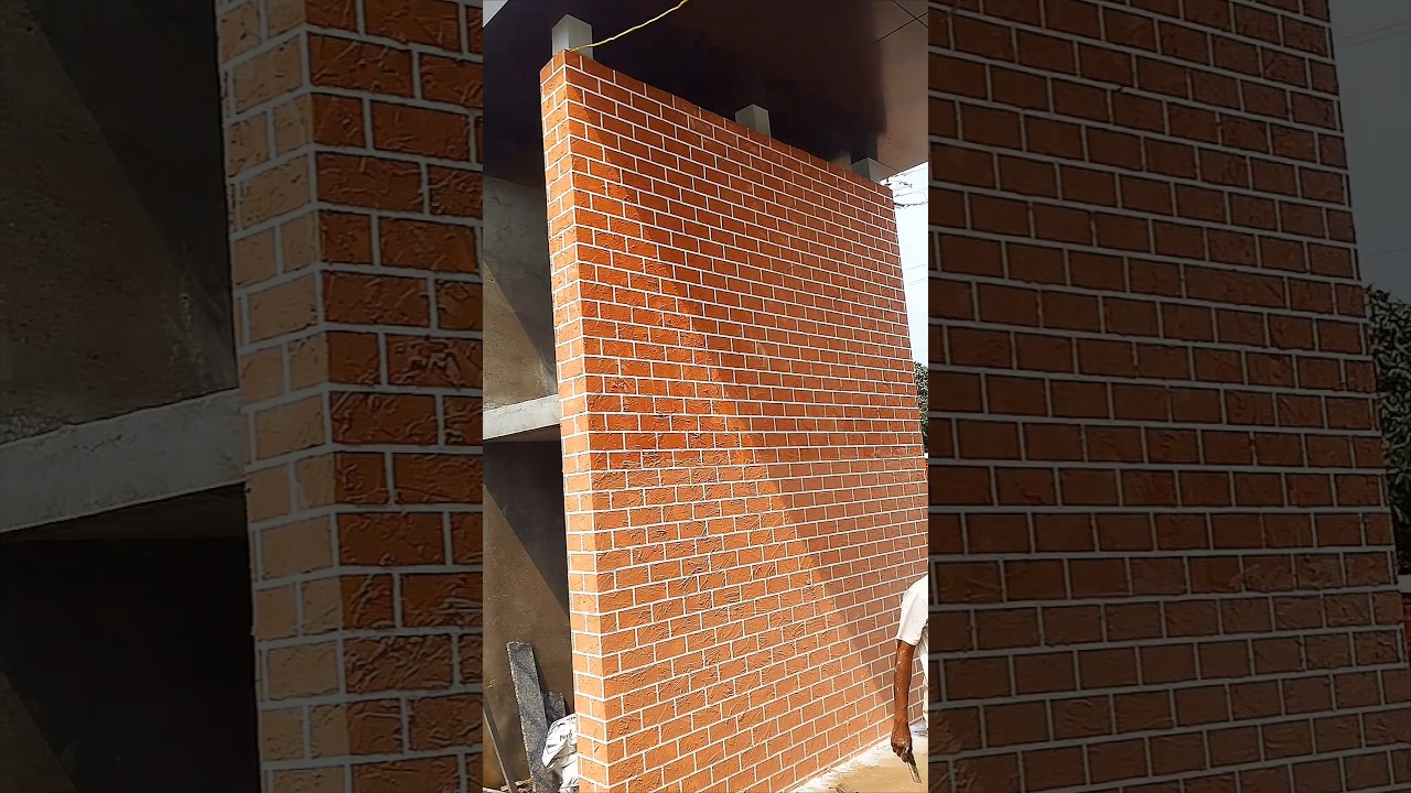 Bricks Texture Design By Berger Ruf n Tuff Dholpuri Concrete #walldesign #walldecor #texture #shorts
