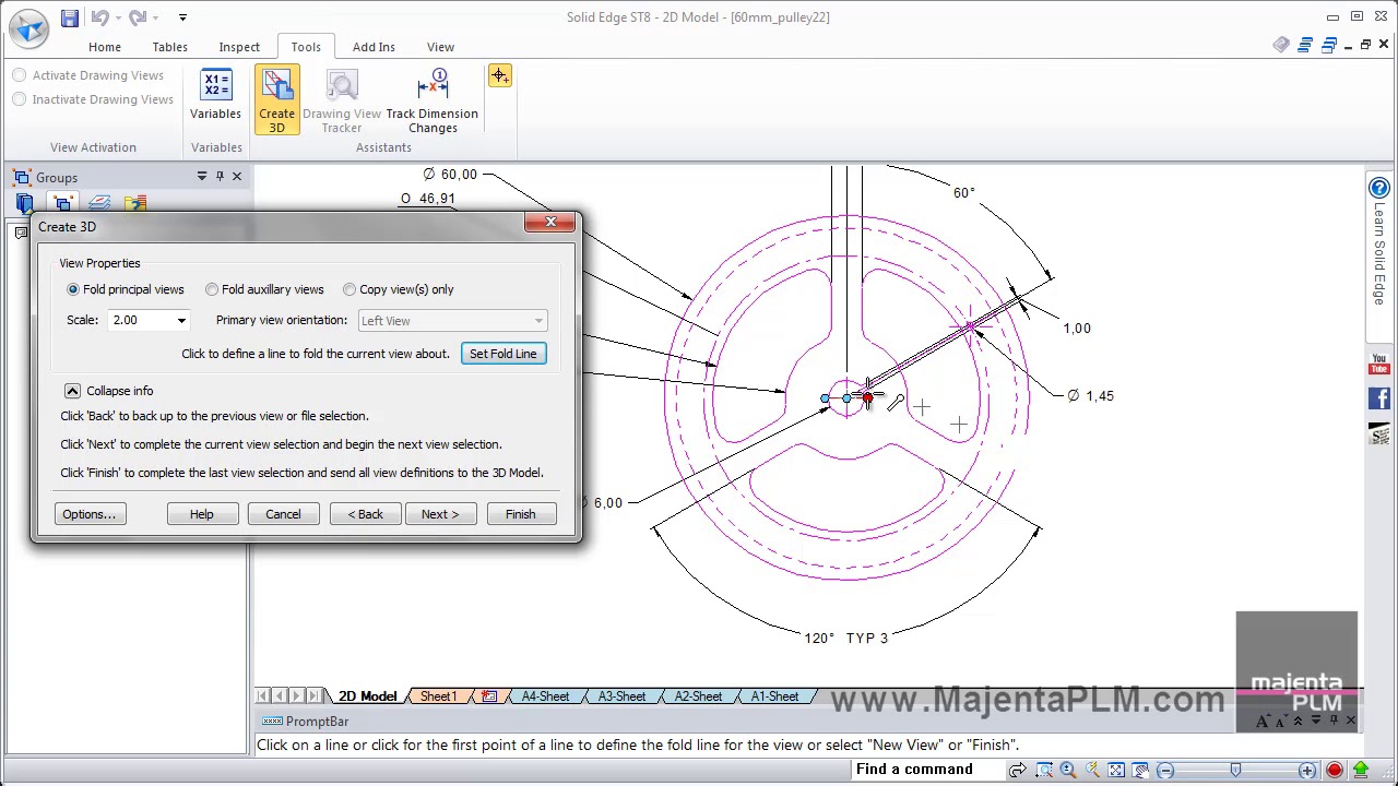 Solid Edge Training - Converting 2D data to 3D models