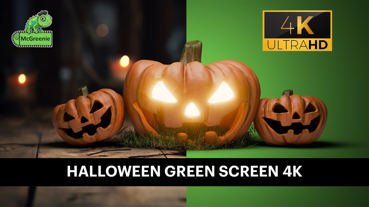 Halloween Pumpkin Green Screen 4K 🎃