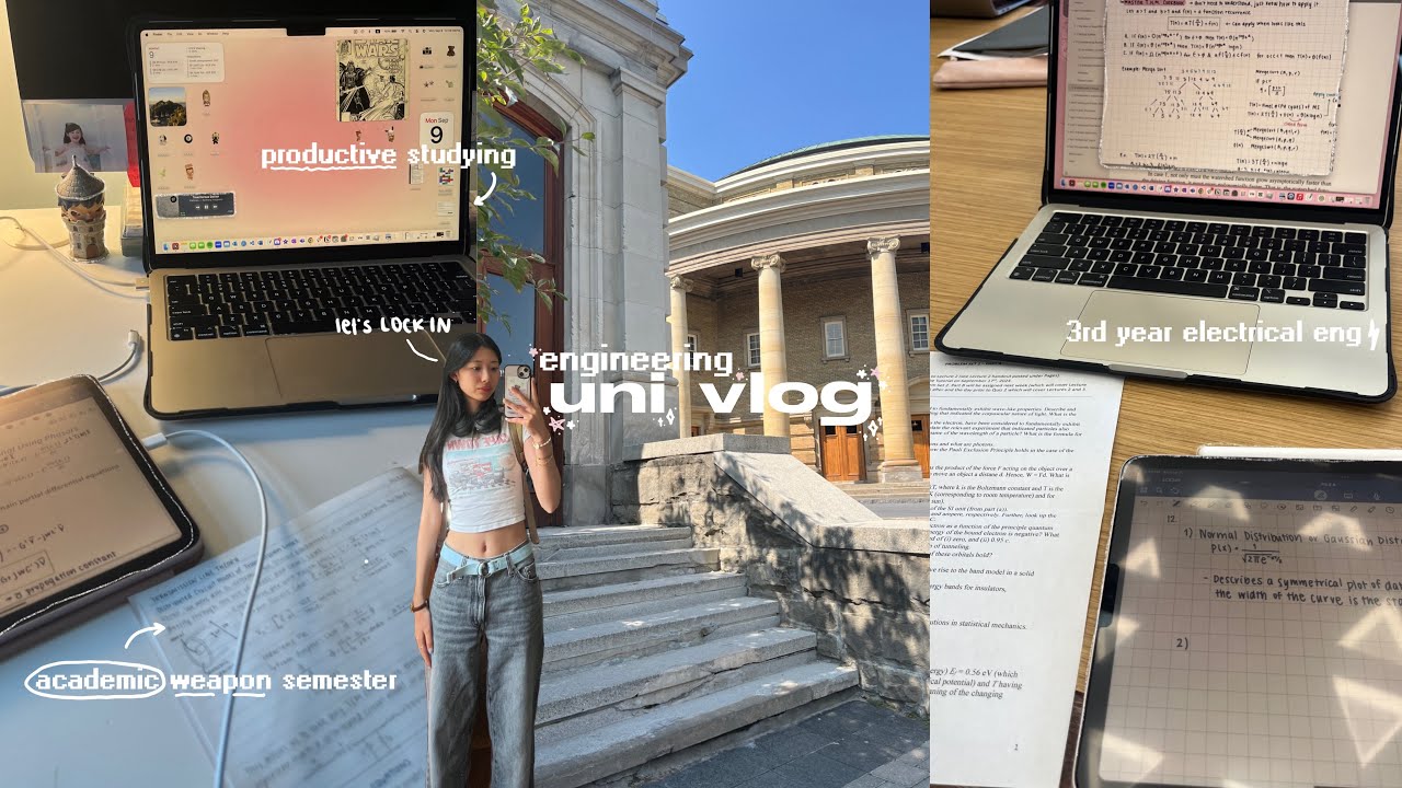 UNI VLOG 💻⭒˚☕️ продуктивный день в моей жизни, 3-й курс инженерного факультета, учеба