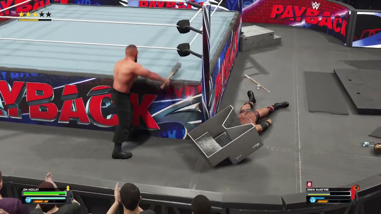 wwe 2k25 jon moxley vs drew mcintyre