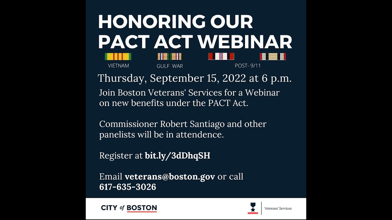 Boston Veterans" Services:  The PACT ACT 2022