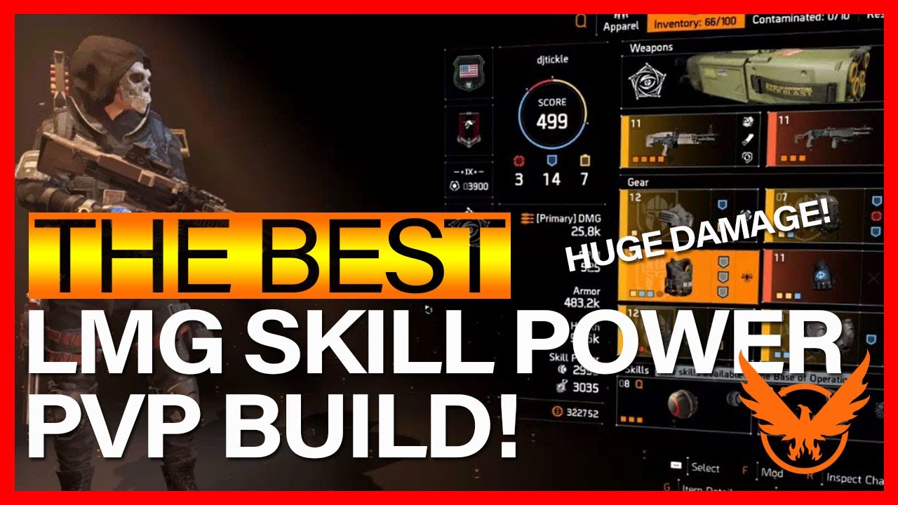 The Best TU6.1 LMG Skill Power PvP Build | Division 2