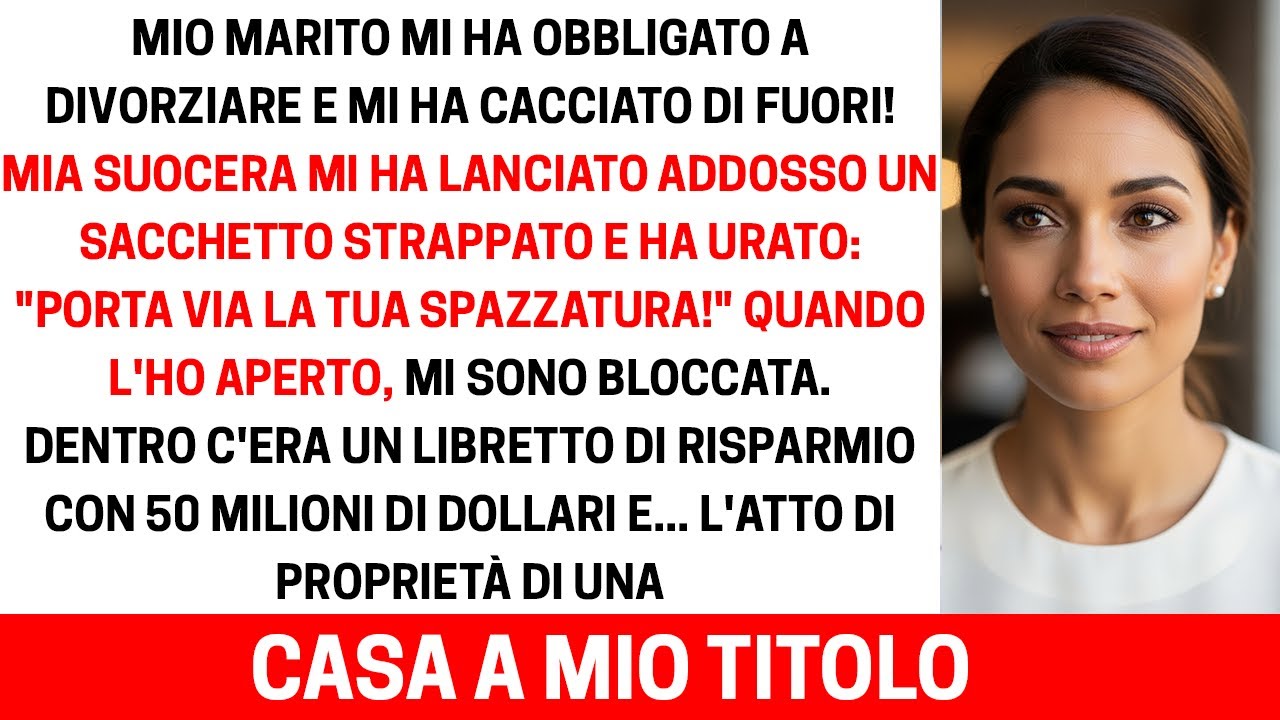 Dopo il divorzio mi hanno buttata fuori—poi ho aperto la borsa