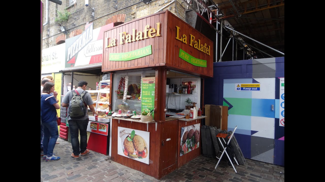Egyptian Street Food at the Smallest Falafel Wrap shop in the world, Camden Stables Market, London