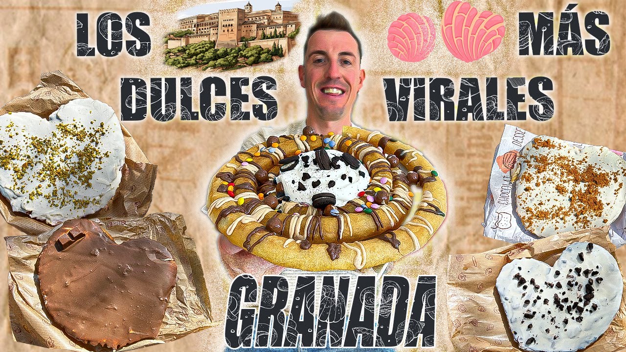 Los Dulces más Virales de Granada (Palmera rellena , Rosca de Churros , Cookies rellenas)