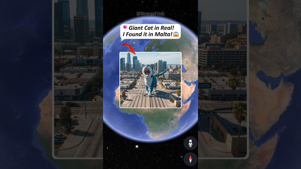 Giant Cat😱 found in real on google maps & google earth! 