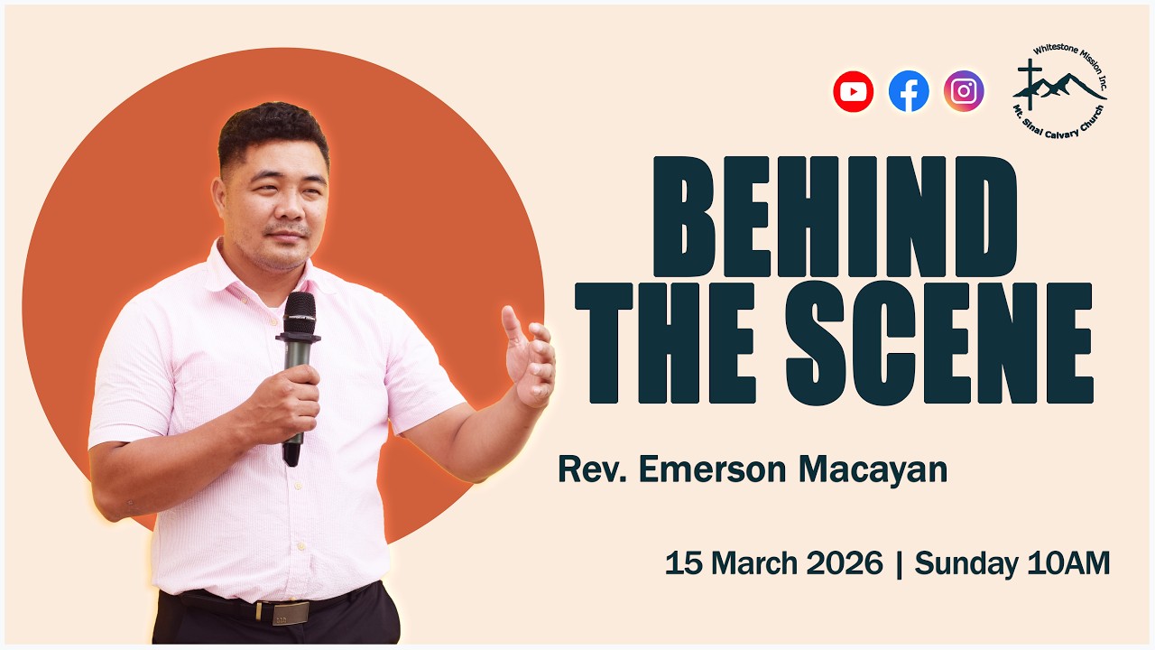 1 Samuel 17:16-19 | Behind The Scene | Rev. Emerson Macayan | 03.15.2026