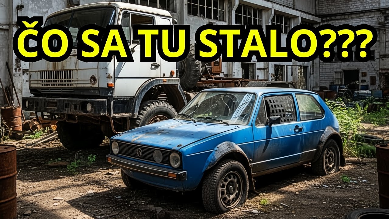 Našiel som opustené miesto s Tatrovkou a pretekárskym Golfom! Čo sa tu stalo?